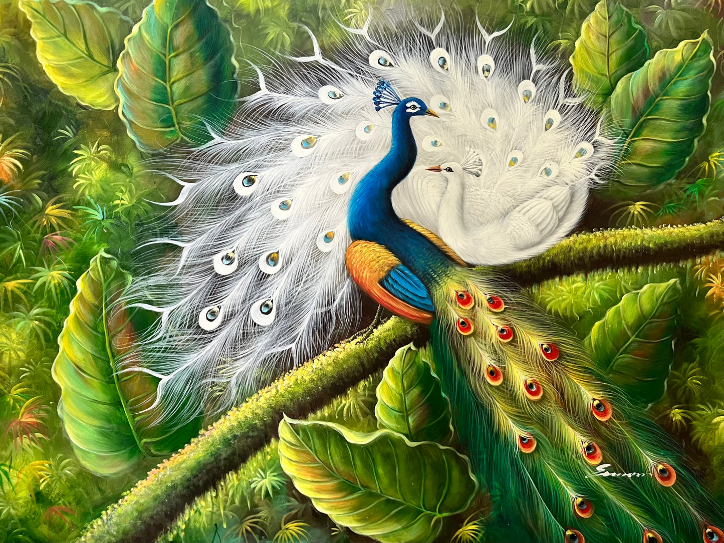 Proud Peacocks 36 x 48