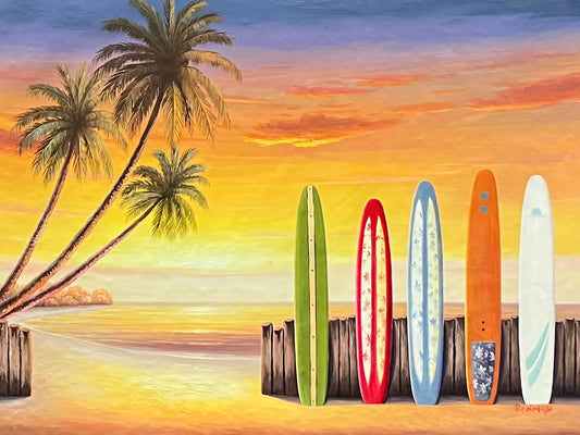 Surfboards Sunset 36 x 48