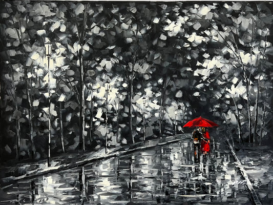 Black and White Park 36 x 48