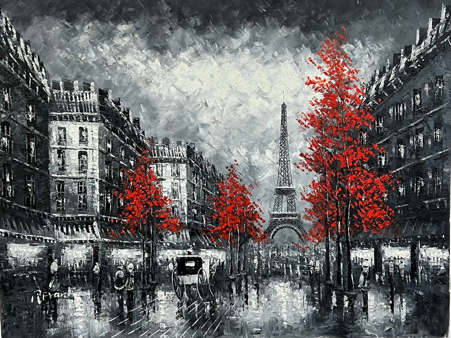 Black and White Paris 36 x 48