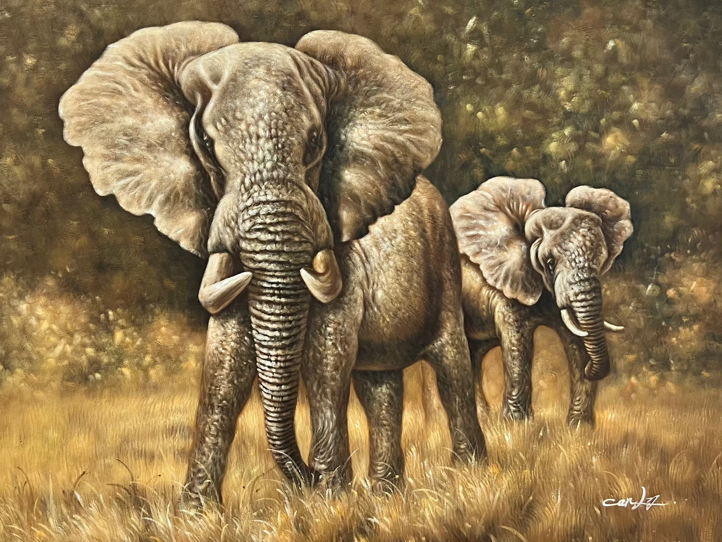 Majestic Elephants 24 x 36