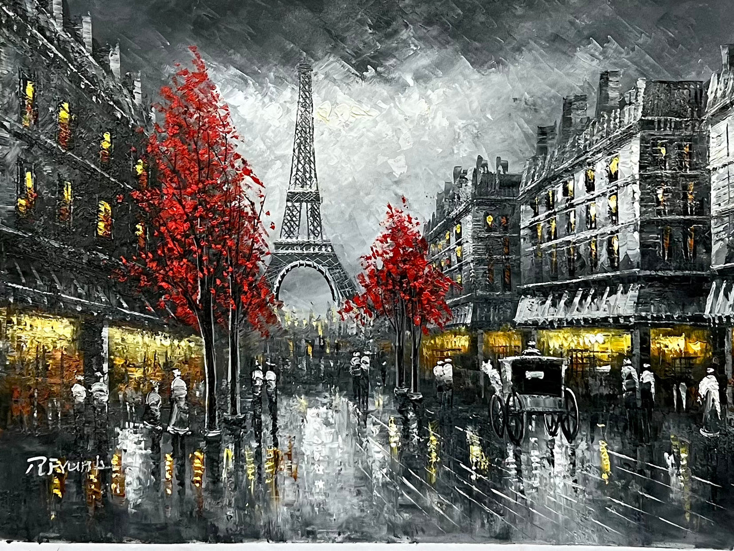 Black and White Paris 24 x 36