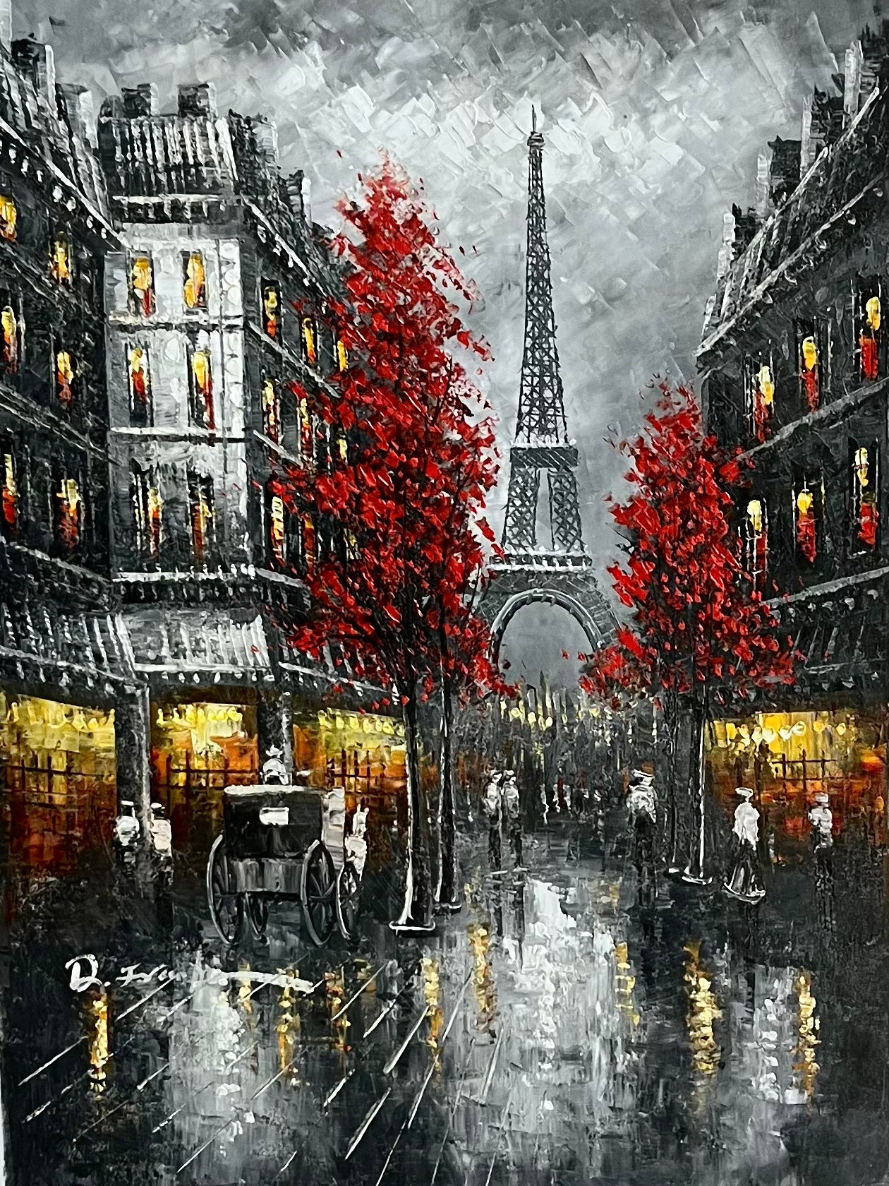 Black and White Paris 24 x 36