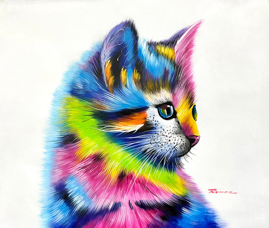 Colorful Kitten 20 x 24